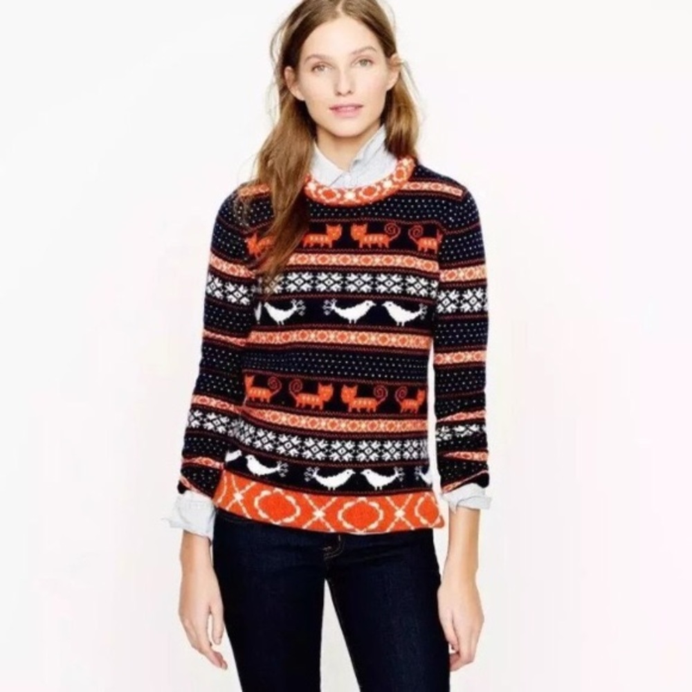 J. Crew Farmyard Fair Isle Sweater